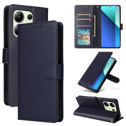 Leather Wallet Case with Card Slot and Kickstand for Xiaomi Redmi Note 13 Pro, 12, 12S, 11, 11S, 10, 10S, 9 Pro, 8T, and 7